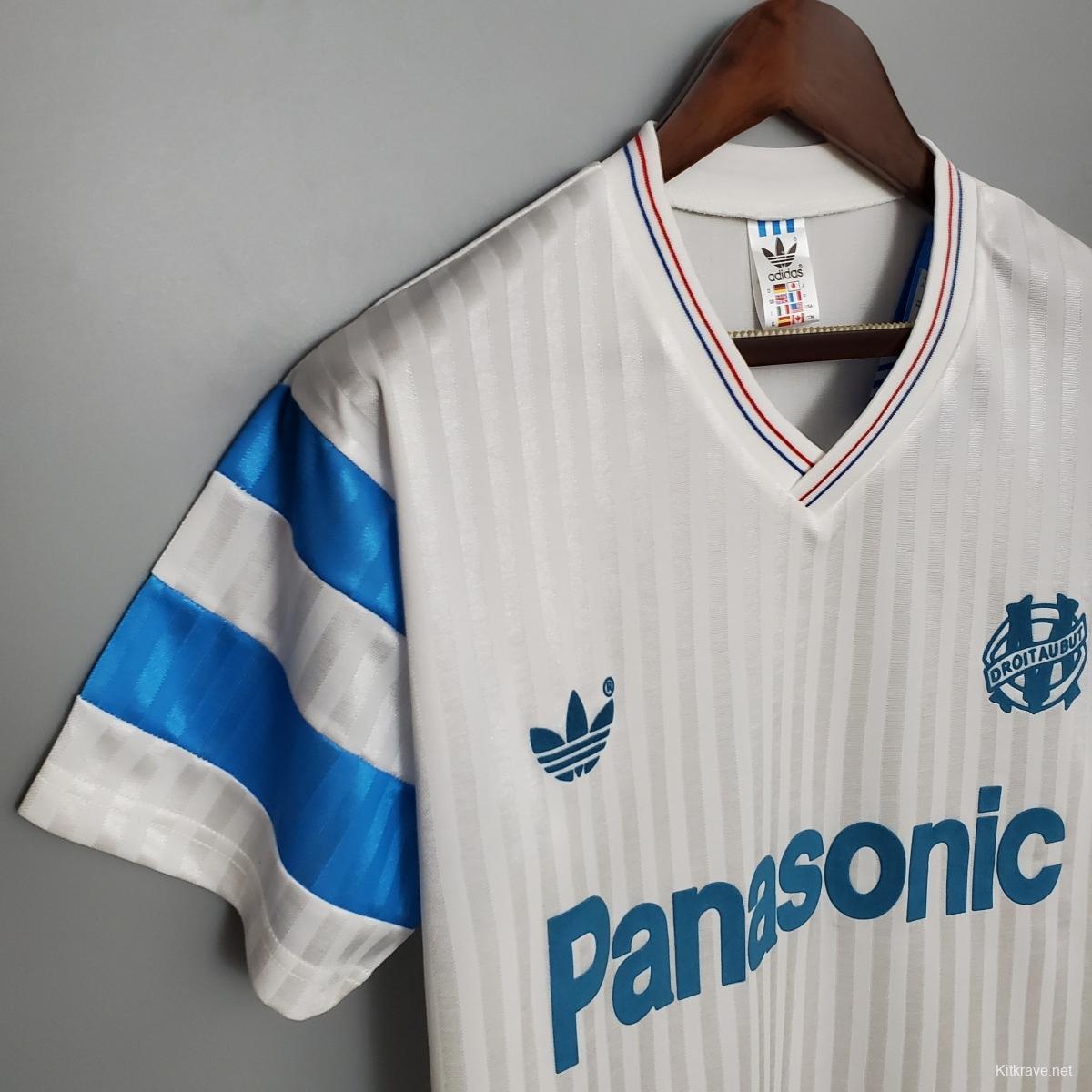 Retro Marseille 1990 home Soccer Jersey