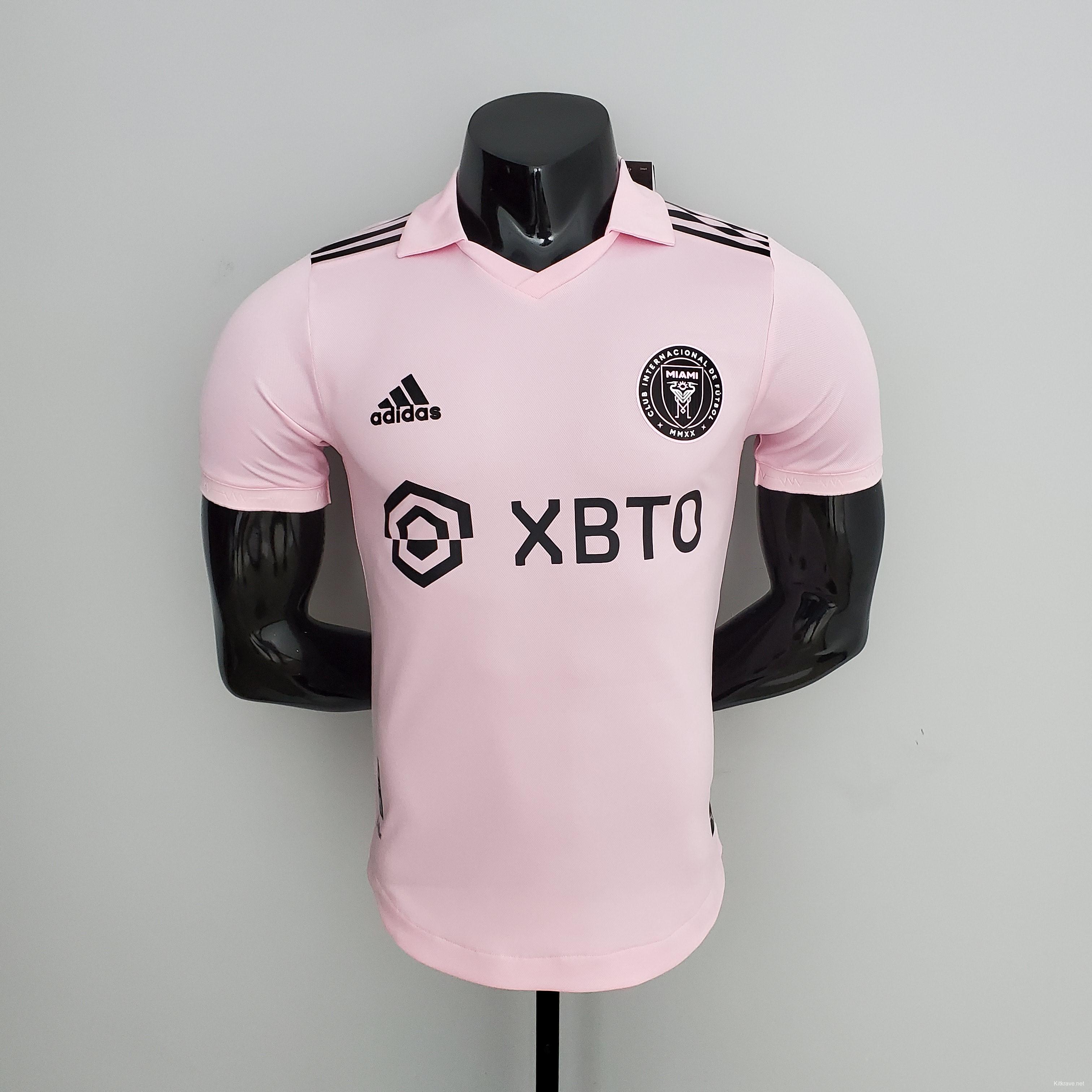 22/23 Player Version Miami Home Pink Soccer Jersey