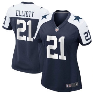 Women's Ezekiel Elliott Navy Alternate Player Limited Team Jersey