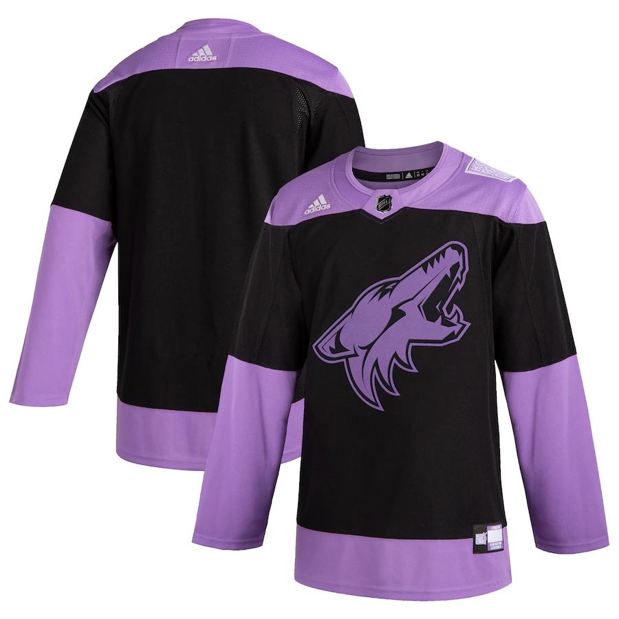 Men's Black Hockey Fights Cancer Practice Team Jersey