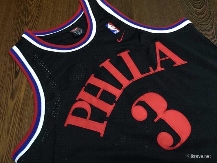 Men's Allen Iverson Black Retro Classic Team Jersey