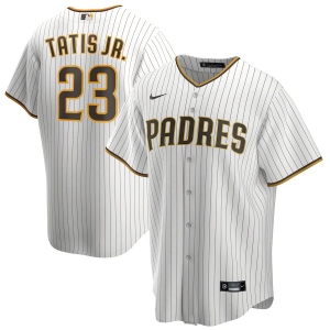 Men's Fernando Tatís Jr. White&amp;Brown Home 2020 Player Team Jersey