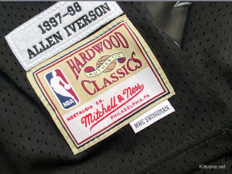 Men's Allen Iverson Black Retro Classic Team Jersey