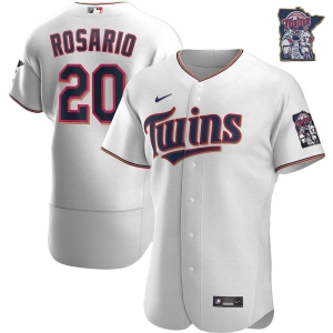 Men's Eddie Rosario White Home 2020 Authentic Player Team Jersey