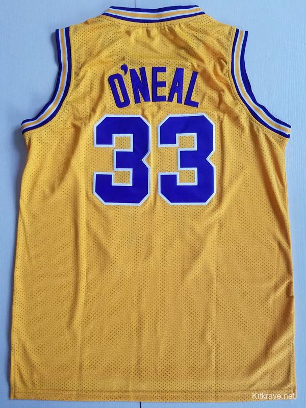 Shaquille O'Neal 33 LSU College Yellow Basketball Jersey