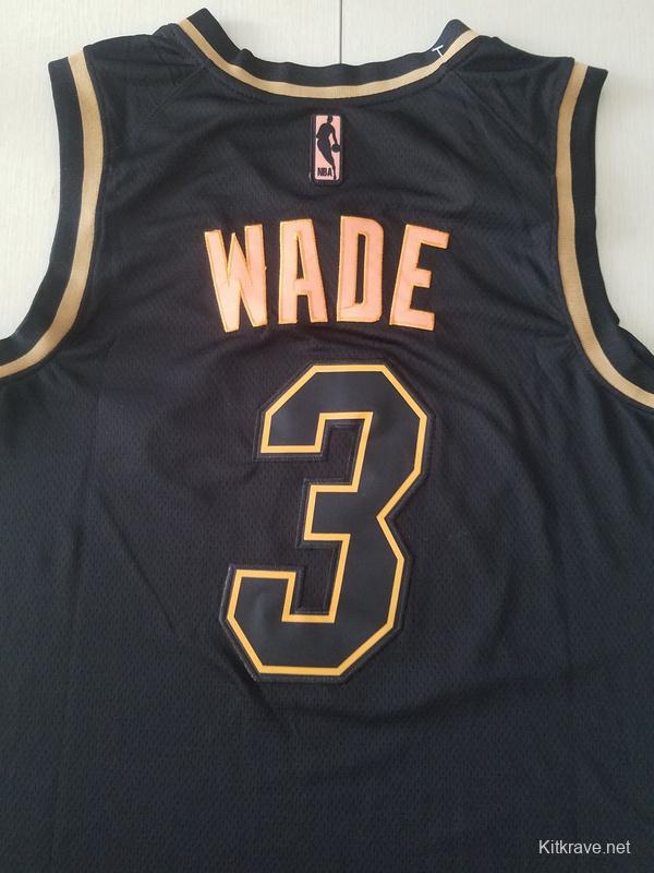 Dwyane Wade 3 Black Golden Edition Jersey