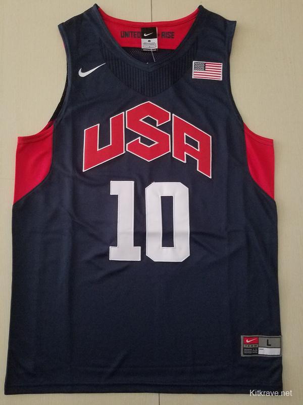 Kobe Bryant 10 Dark Blue USA Basketball Jersey