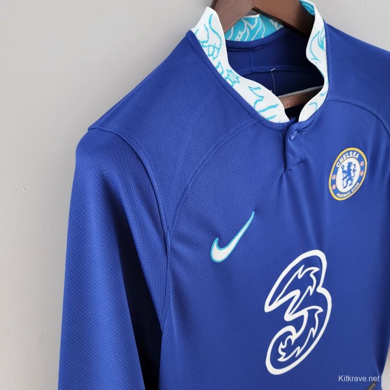 22/23 Long Sleeve Chelsea Home  Soccer Jersey