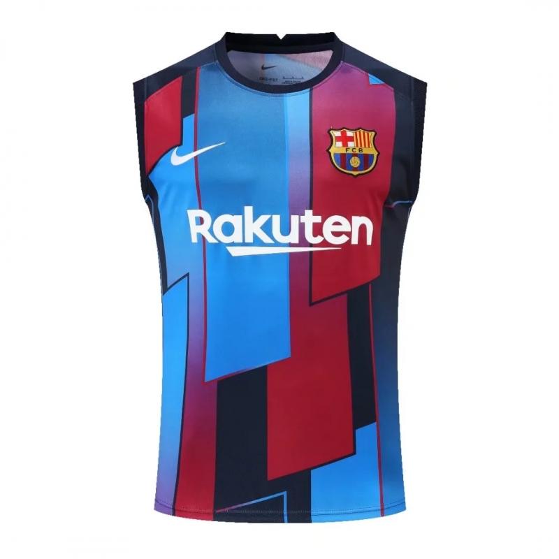 22/23 Barcelona Pre-match Training Jersey Red+Blue Vest