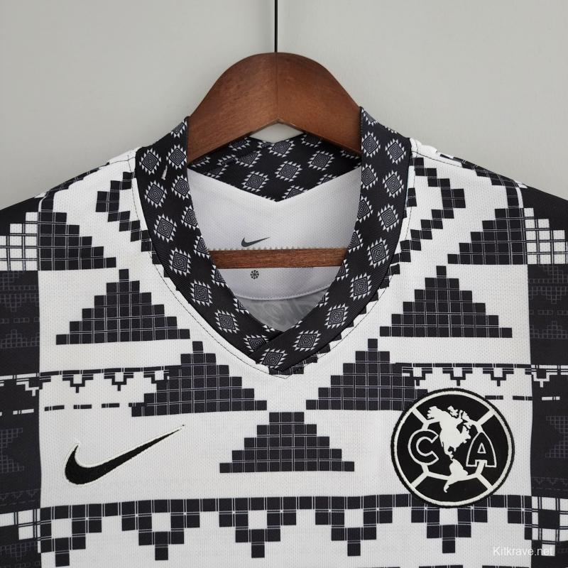 22/23 Club America Black & White Training Jersey