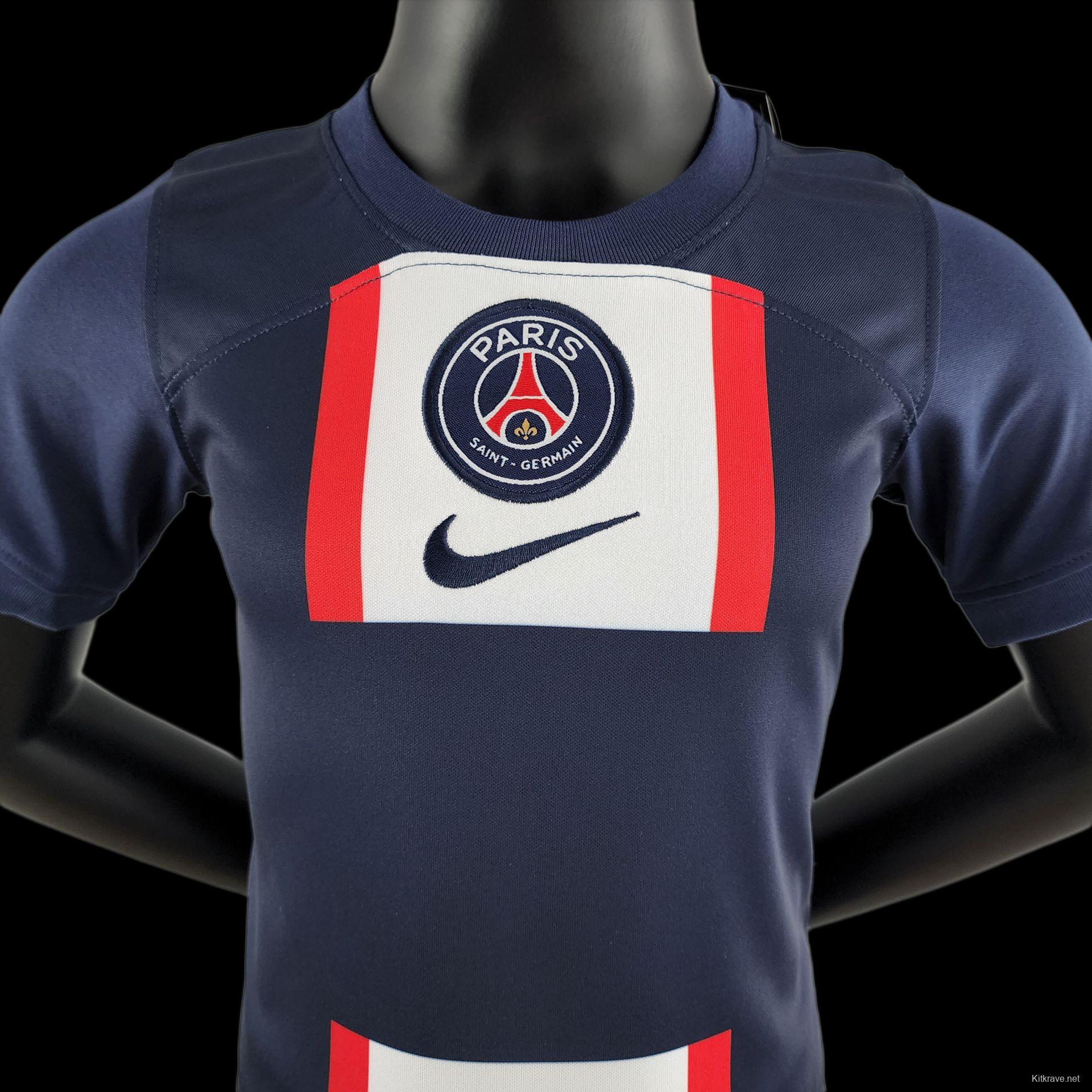 22/23 Kids Kit PSG Home Size：16-28 Soccer Jersey