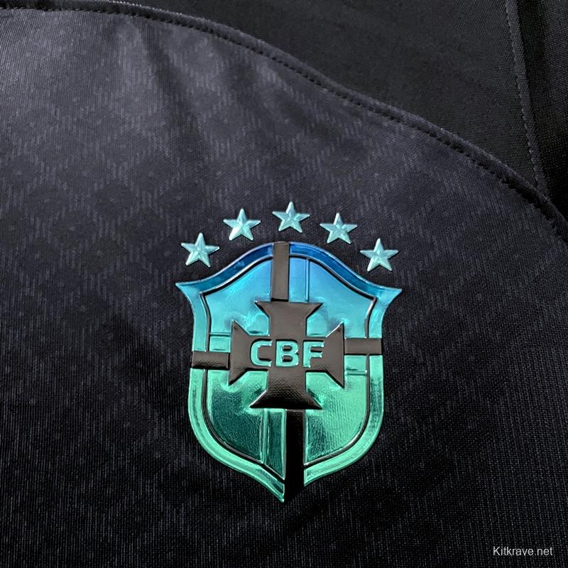 2022 Brazil Black Concept Black Jersey