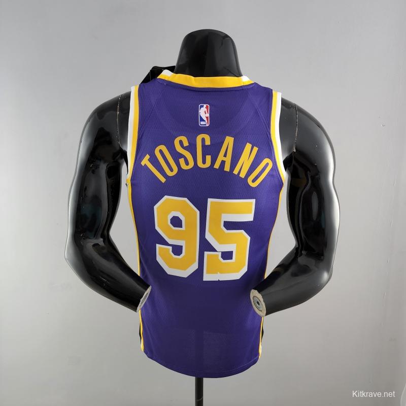 TOSCANO #95 Los Angeles Lakers Purple NBA Jersey