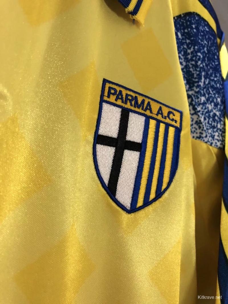 Retro 95/97 Parma Away Yellow Soccer Jersey