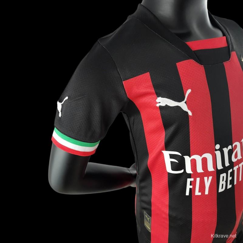 22/23 Kids AC Milan Home SIZE16-28 Soccer Jersey