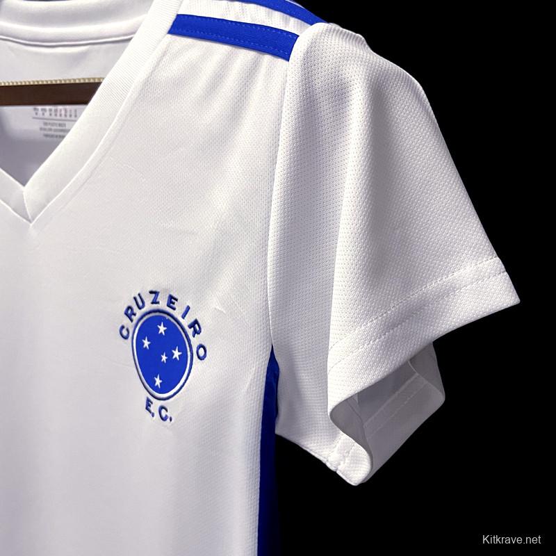 22/23 Woman Cruzeiro Away Soccer Jersey