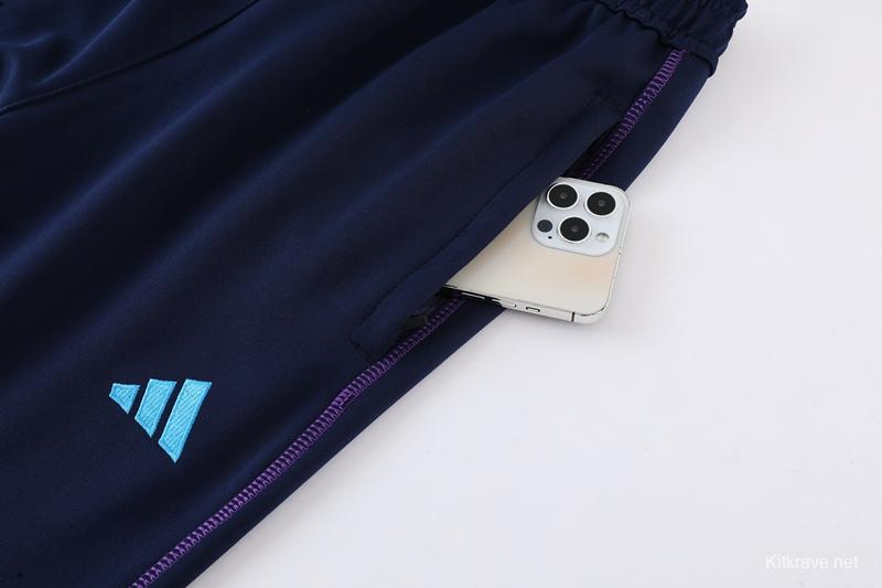 2022 Argentina Navy Full Zipper Tracksuit