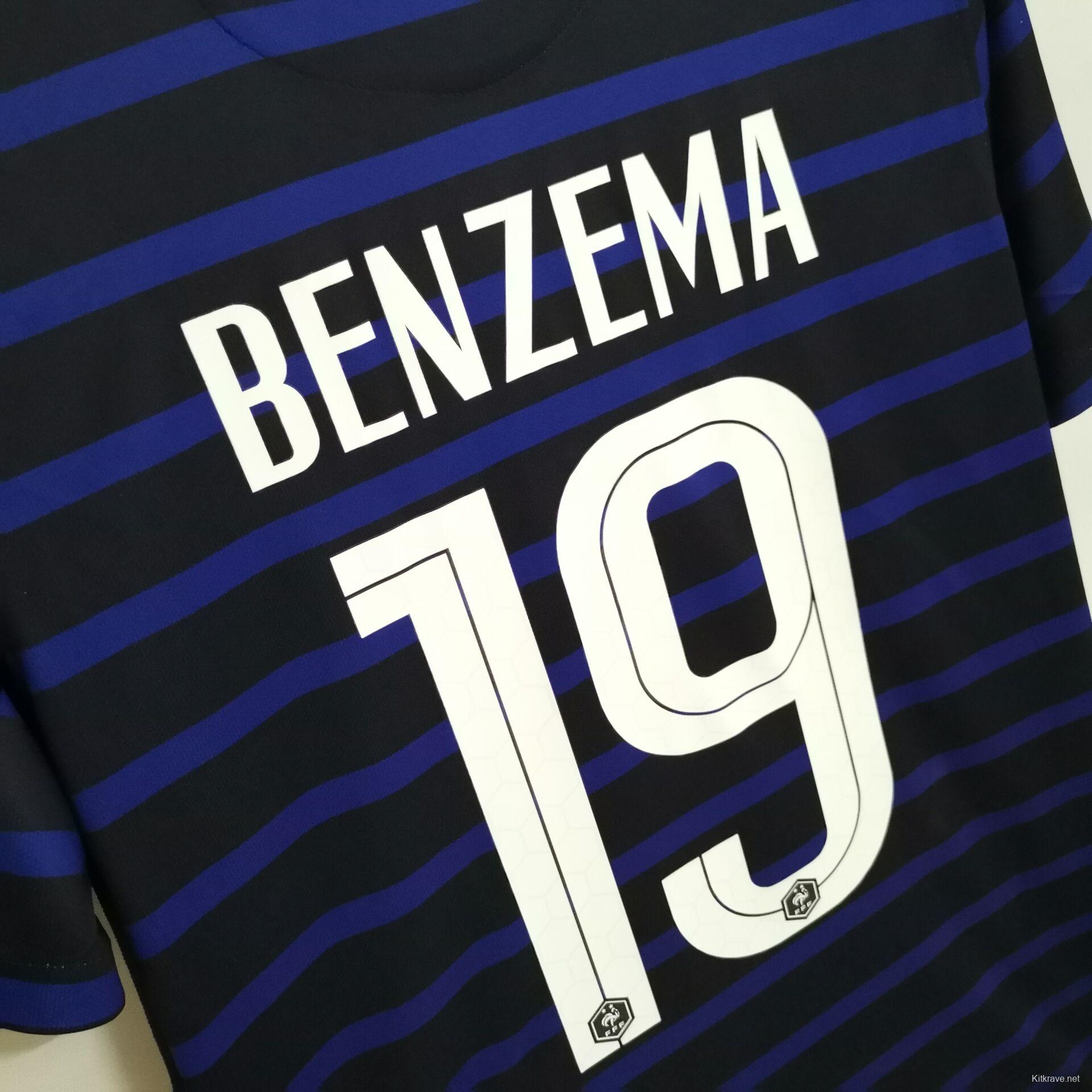 Retro 2020 France Benzema Jersey