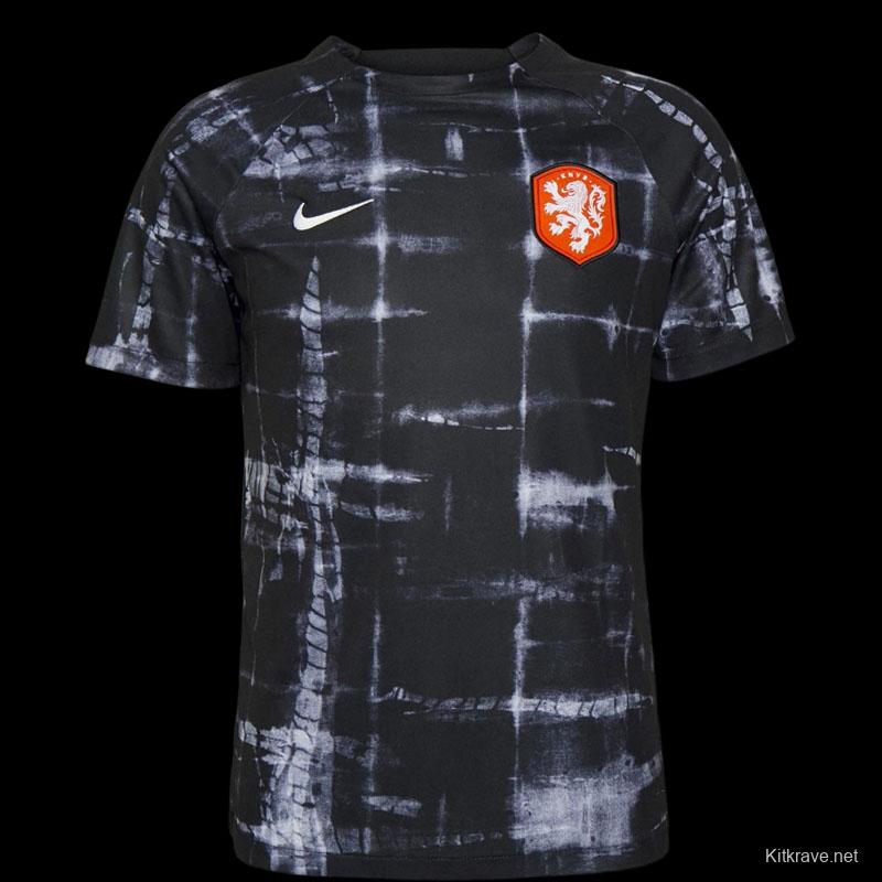 2022 Netherlands Black Pre-Match Jersey