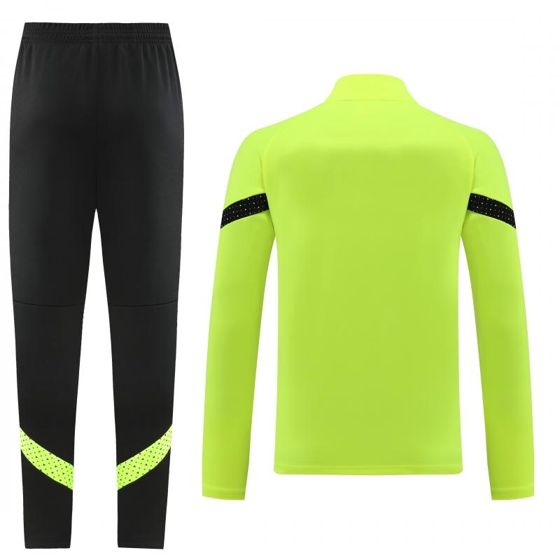 2022 Senegal Fluorescent Yellow Full Zipper Tracksuit