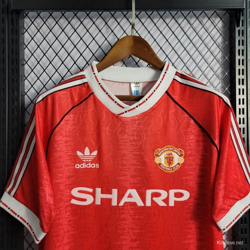 Retro 90/92 Manchester United Home Jersey