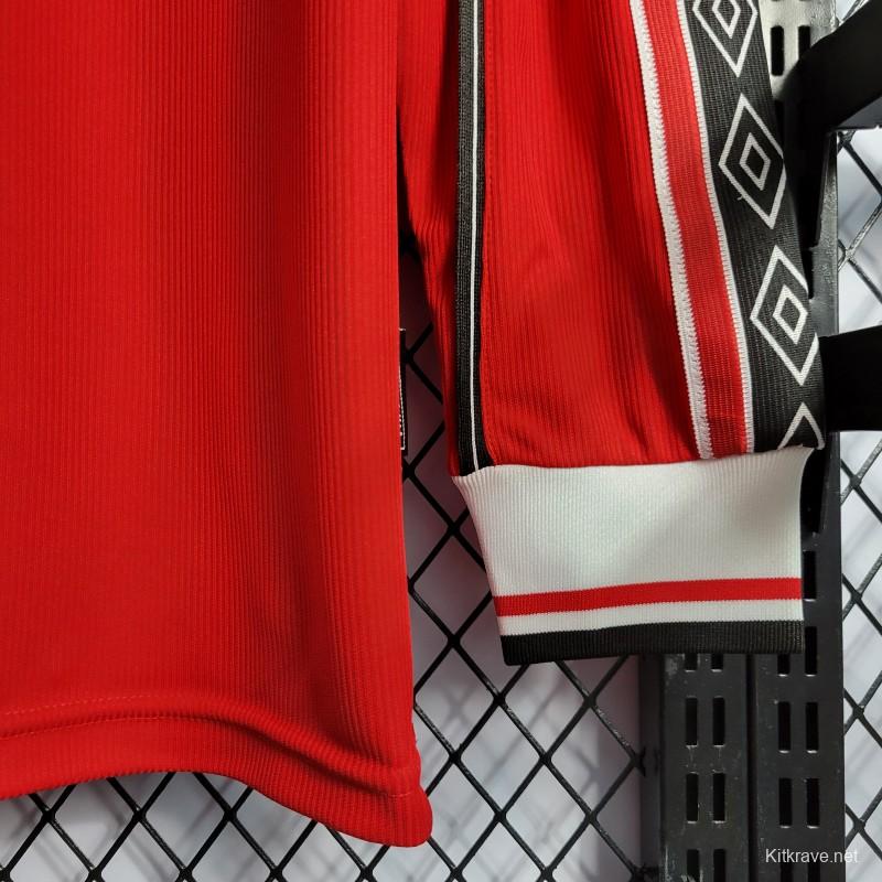 Retro Long Sleeve 98/99 Manchester United Home Jersey