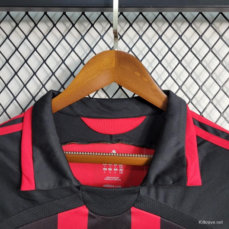 Retro Long Sleeve 2006-07 AC Milan Home Jersey