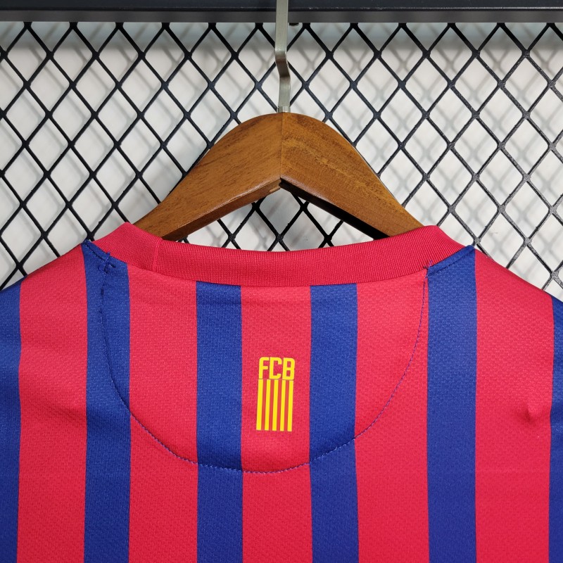 Retro Long Sleeve 11-12 Barcelona Home Soccer Jersey