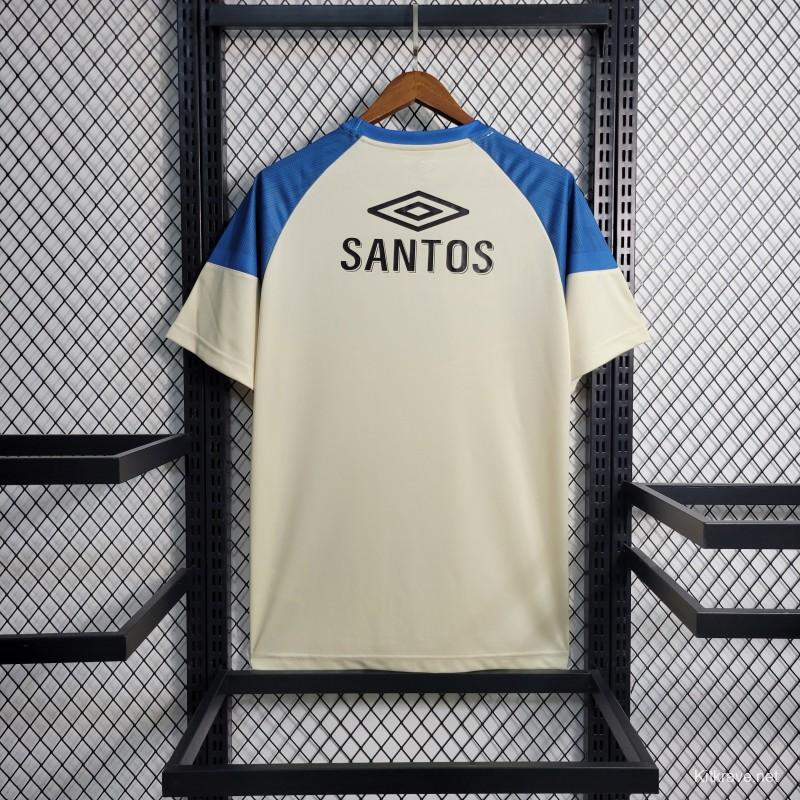 23-24 Santos Training Blue White Jersey