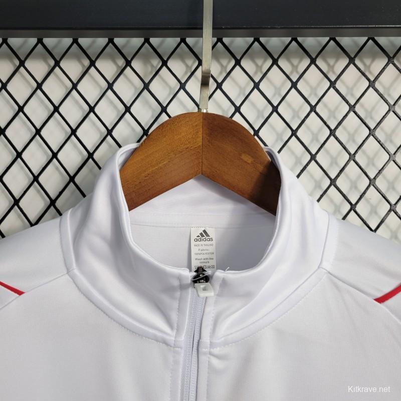 23-24 Sao Paulo White Full Zipper Training Jacket