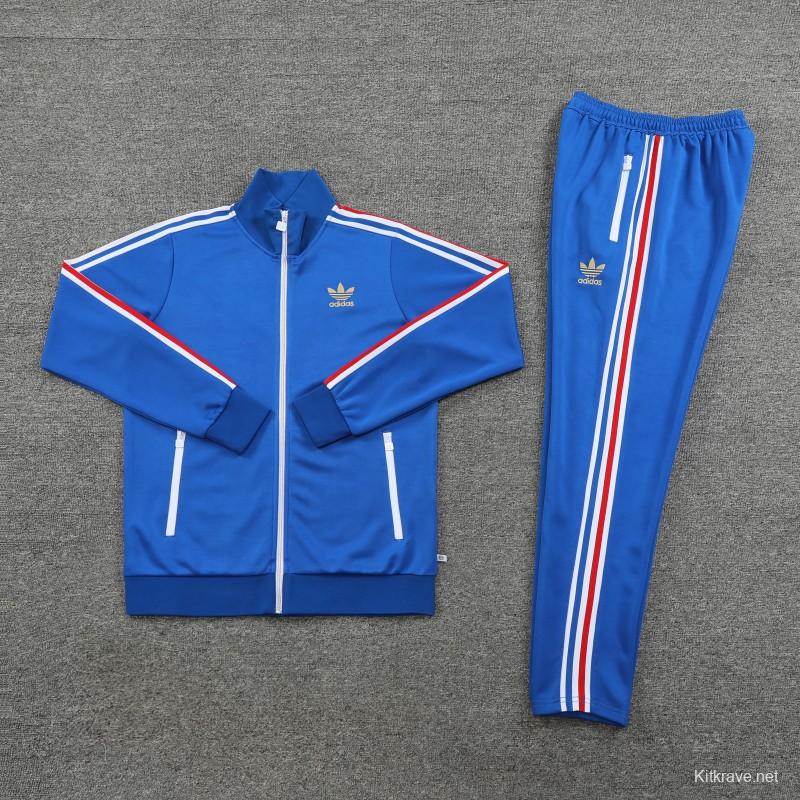 2023 Adidas Original Blue Full Zipper Jacket +Pants