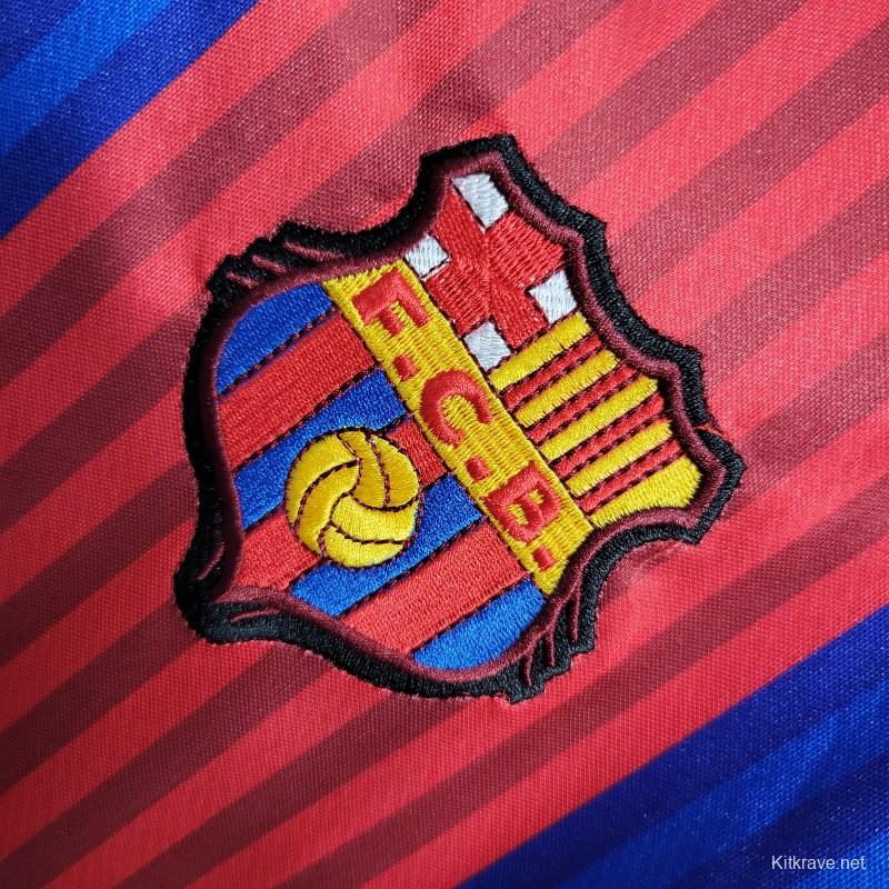 Retro 91/92 Barcelona Home Long Sleeve Jersey