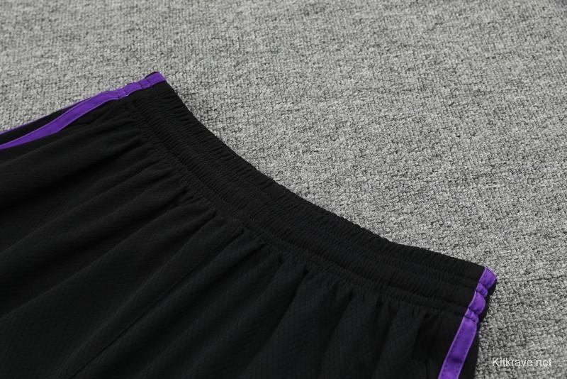 23-24 Real Madrid Purple Short Sleeve+Shorts