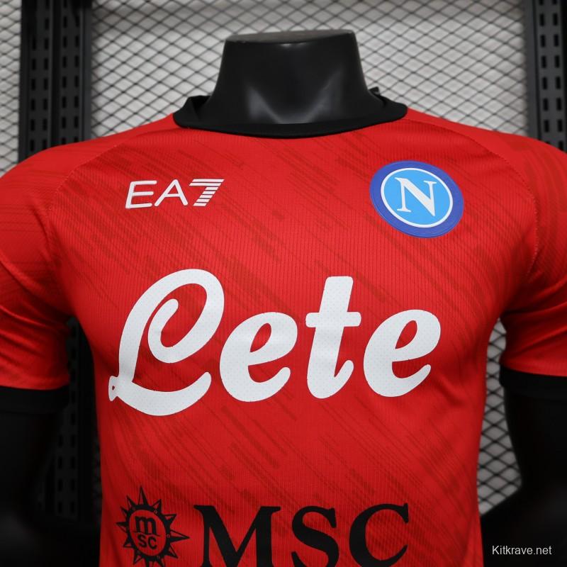 Player Version SSC Napoli Face Game Pierluigi Gollini Goalkeeper Jersey