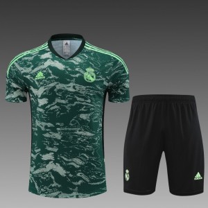 23 24 Real Madrid Green Short Sleeve+Shorts