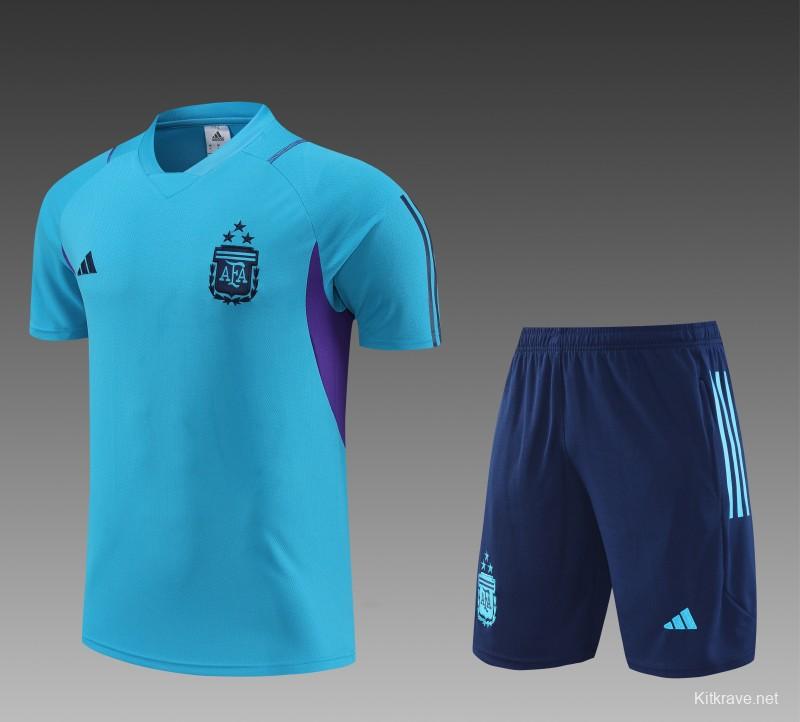 2023 ArgentinaBlue Short Sleeve+Shorts