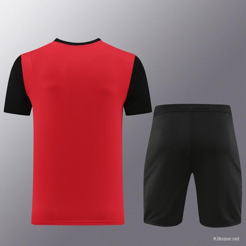 23/24 NIKE Black/Red Short Sleeve Jersey+Pants