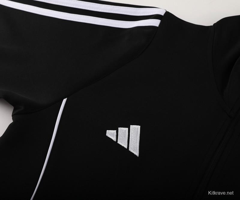 2024 Adidas Black/White Full Zipper Jacket+Pants