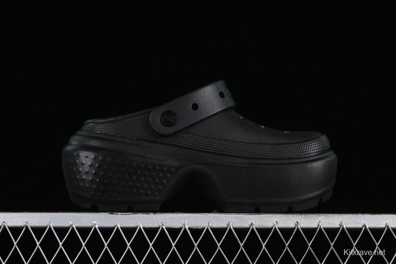 Crocs Classic Clog Retro Beach Sandals with Adjustable Heel Strap and Thick Sole - B.D4