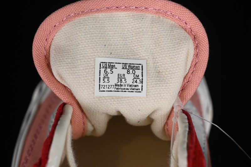 Vans Old Skool Reissue 136 High-End Pink Canvas Vulcanized Shoes with Detachable Lightweight Anti-Fatigue Insole - VN000MT6DWB