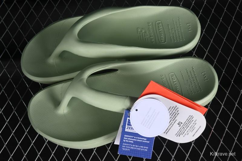 New Balance NB x TAW&TOE Collaboration Green Ultra-Soft Cloud Cushion Beach Casual Flip Flops - SD5601GIG
