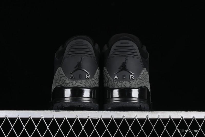 Nike Air Jordan 3 Retro Sneakers in Black with Elephant Print - CK9246-168