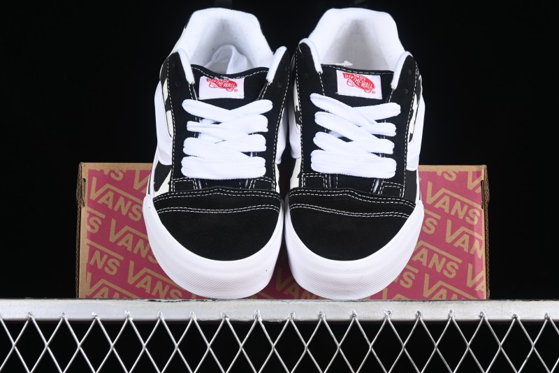 Vans Classics Knu Skool Cow Print Chunky Tongue Skate Shoes - VN0009QCB9P