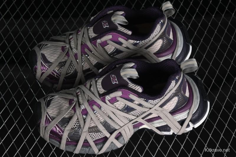 Balenciaga Phantom Sneaker 10th Generation Lace-Up Running Shoes with Transparent Heel Strap - W3XL51269