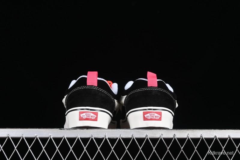 Vans Classics Knu Skool Retro Skate Shoes with Thickened Tongue and Oversized Toe - VN0009QCBLK