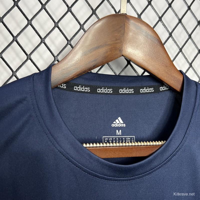 2024 Adidas  Royal Blue Cotton T-shirt #1033