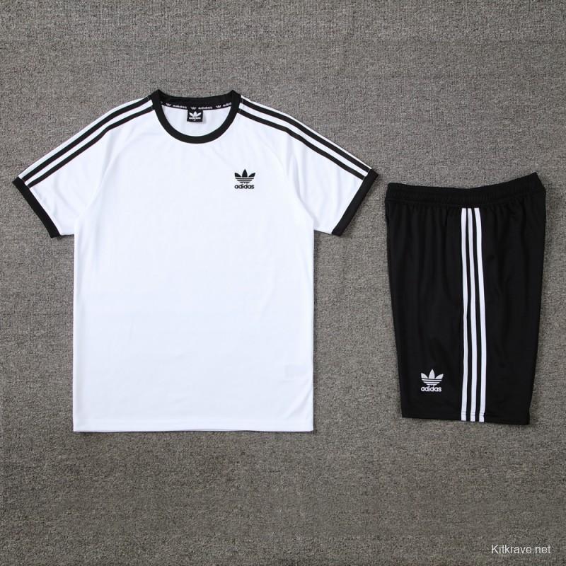 24/25 Adidas Original White Short Sleeve Jersey+Shorts