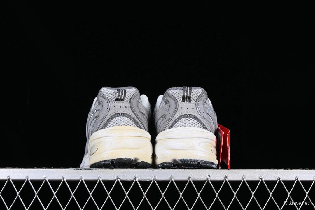 New Balance 530 Series Leather Distressed Retro Casual Running Shoes - MR530TG