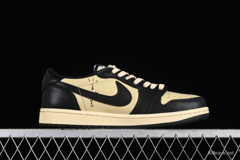 Nike Travis Scott x Air Jordan 1 Low OG AJ1 Reverse Swoosh Sneakers - DM7866-201