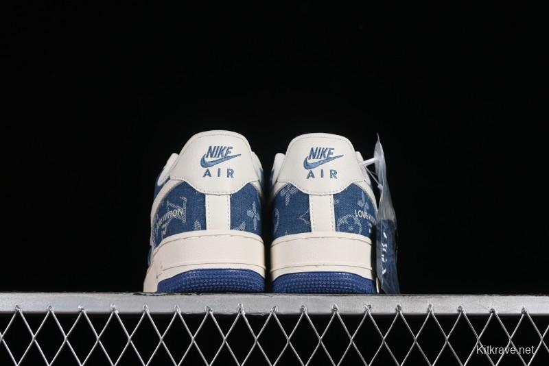 Nike Air Force 1 '07 Low LV Collaboration - Fluorescent Tie-Dye Denim Low-Top Casual Sneakers DD8686-400